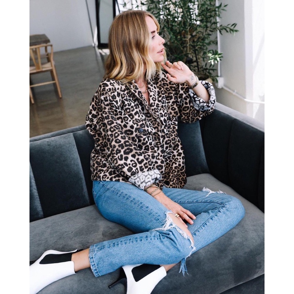Anine Bing Flynn leopard jacket